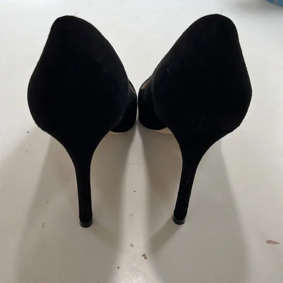 Stuart Weitzman Black Suede Heel Pumps Stilettos Point Anny Sz 9 - Picture 10 of 10